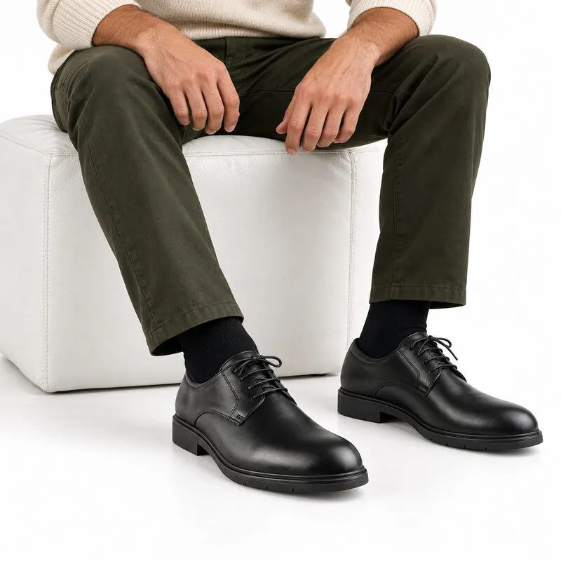 CHAUSSURE HOMME 032-3 NOIR CUIR  